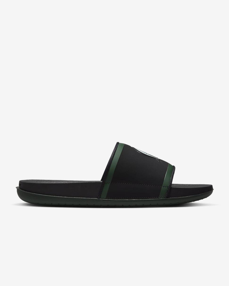 Nike Offcourt (Michigan State) Black/Pro Green/White | Mens Nike Slides