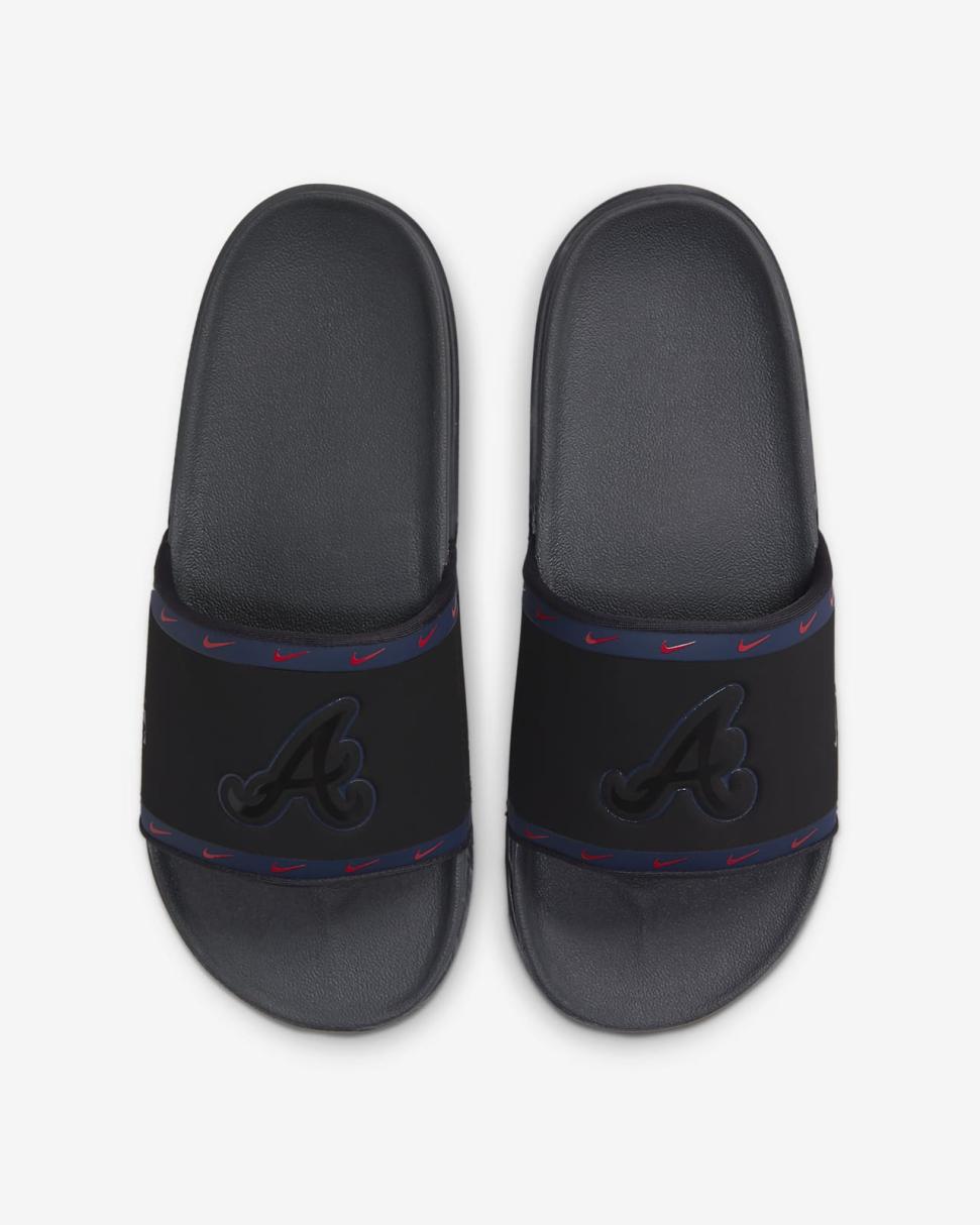 Nike Offcourt (MLB Atlanta Braves) Black/Midnight Navy/Sport Red/Anthracite | Mens Nike Slides