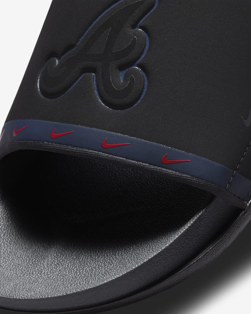 Nike Offcourt (MLB Atlanta Braves) Black/Midnight Navy/Sport Red/Anthracite | Mens Nike Slides