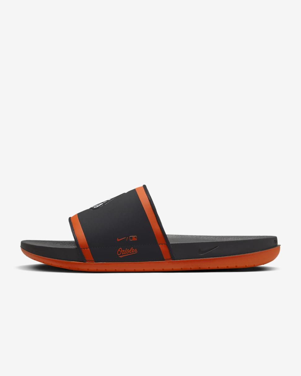 Nike Offcourt (MLB Baltimore Orioles) Black/University Orange/White | Mens Nike Slides