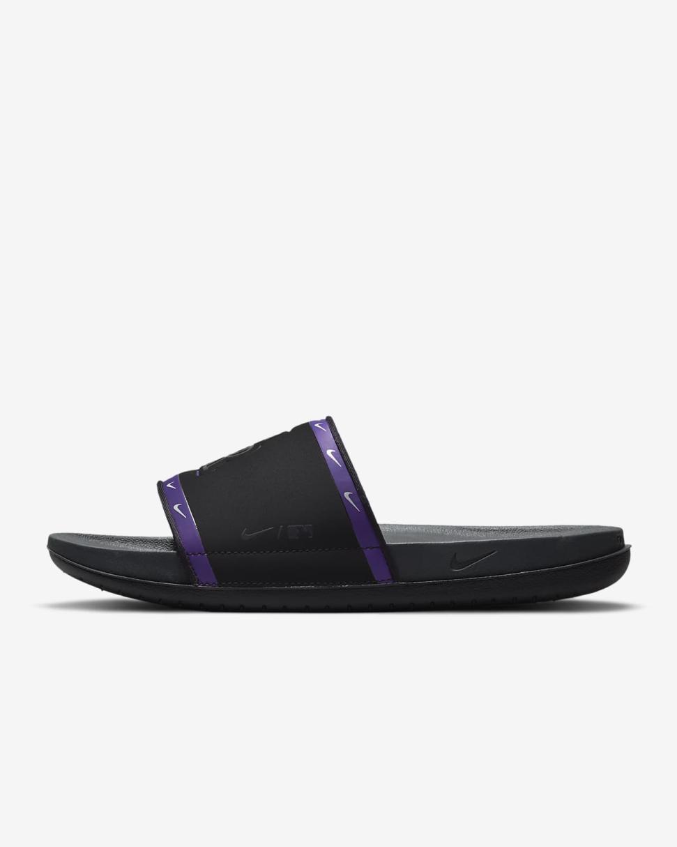 Nike Offcourt (MLB Colorado Rockies) Black/Court Purple/Wolf Grey/Anthracite | Mens Nike Slides