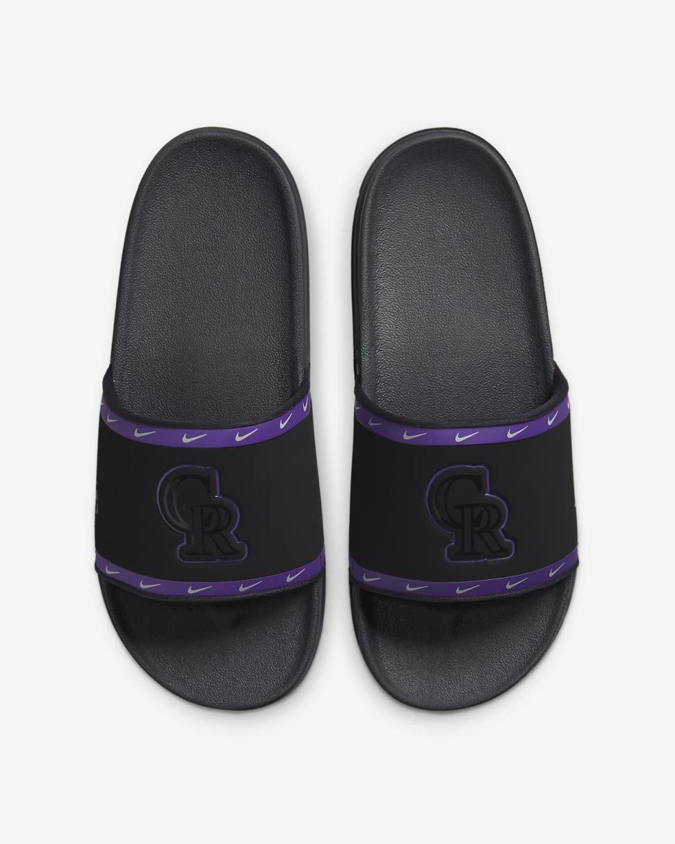 Nike Offcourt (MLB Colorado Rockies) Black/Court Purple/Wolf Grey/Anthracite | Mens Nike Slides