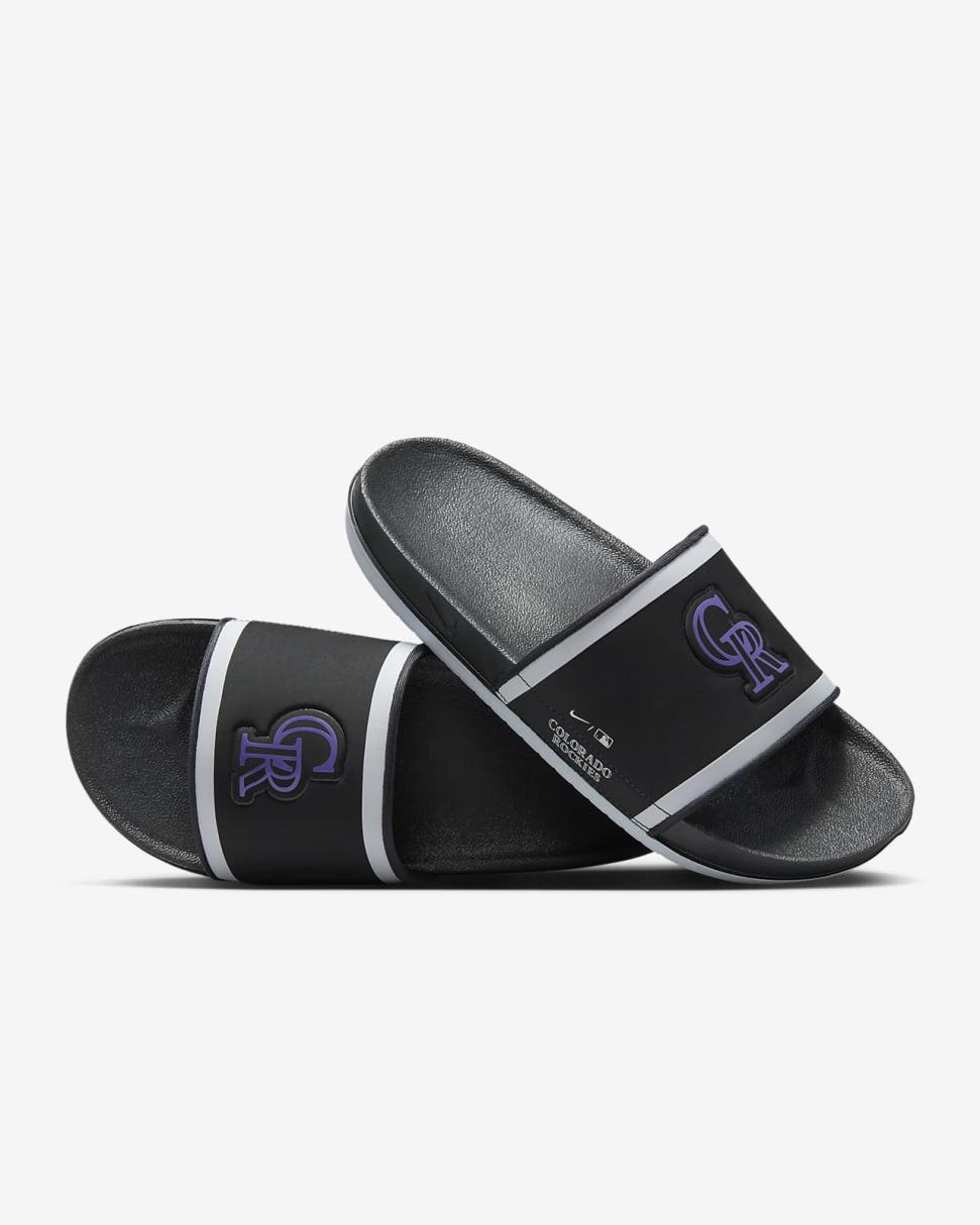 Nike Offcourt (MLB Colorado Rockies) Black/Wolf Grey/Court Purple | Mens Nike Slides
