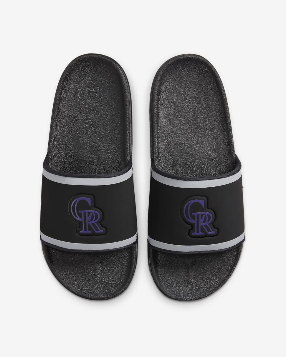 Nike Offcourt (MLB Colorado Rockies) Black/Wolf Grey/Court Purple | Mens Nike Slides