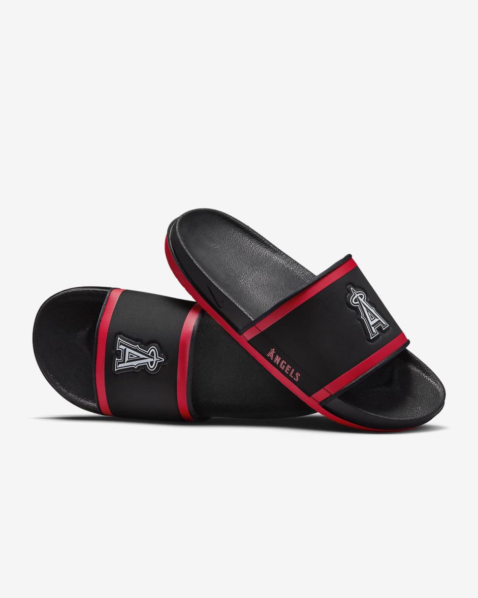 Nike Offcourt (MLB Los Angeles Angels) Black/Sport Red/White | Mens Nike Slides