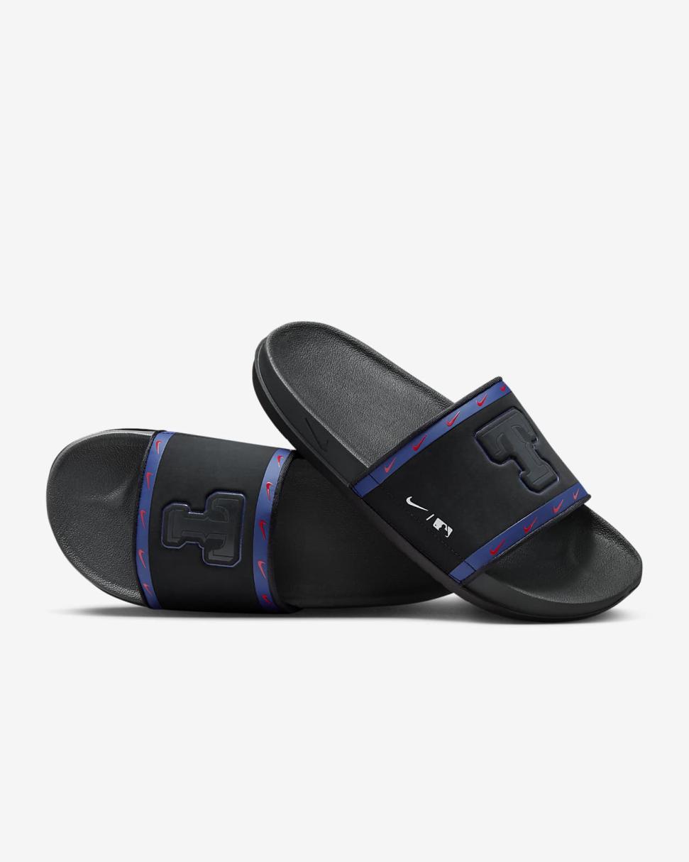 Nike Offcourt (MLB Texas Rangers) Black/Deep Royal Blue/Sport Red/Anthracite | Mens Nike Slides