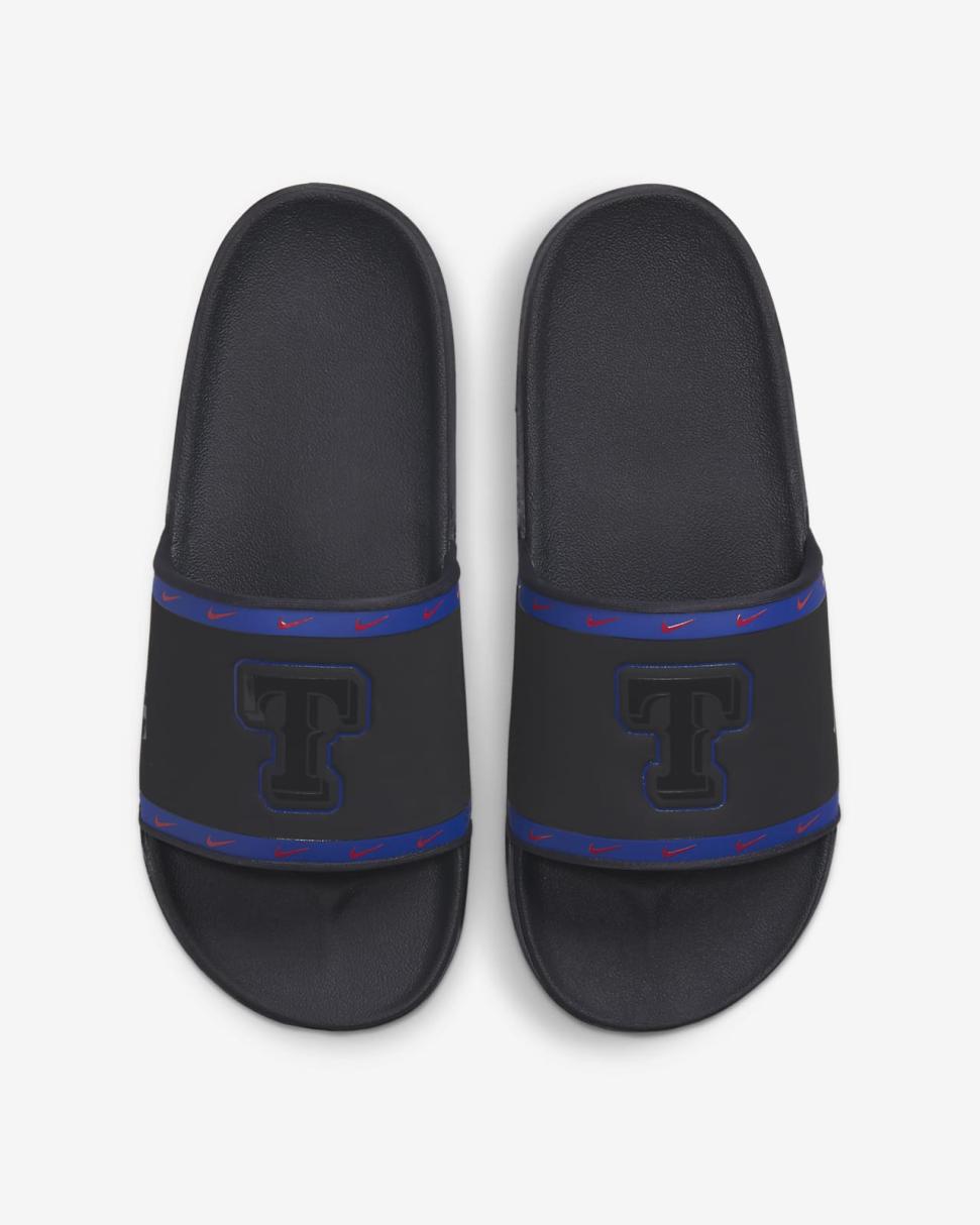 Nike Offcourt (MLB Texas Rangers) Black/Deep Royal Blue/Sport Red/Anthracite | Mens Nike Slides