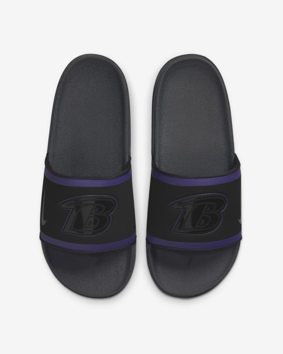 Nike Offcourt (NFL Baltimore Ravens) Black/New Orchid/Ochre/Anthracite | Mens Nike Slides
