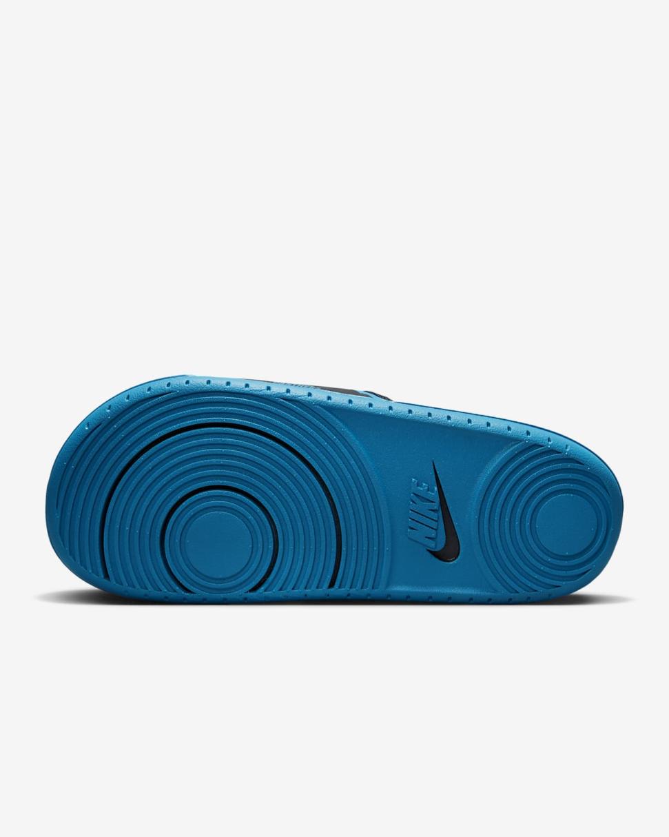 Nike Offcourt (NFL Carolina Panthers) Anthracite/Tidal Blue/Medium Silver | Mens Nike Slides