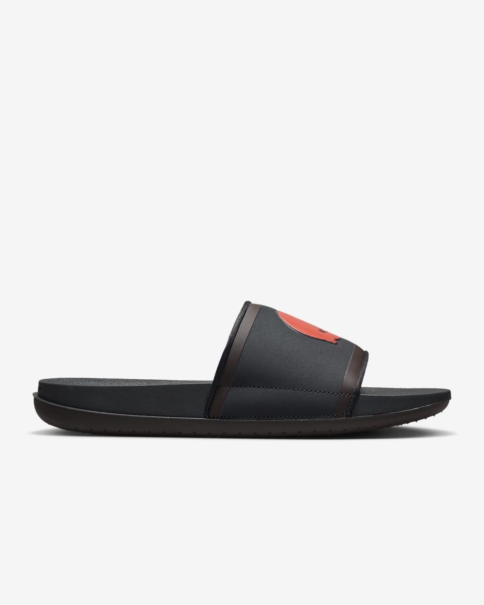 Nike Offcourt (NFL Cleveland Browns) Anthracite/Seal Brown/Team Orange | Mens Nike Slides