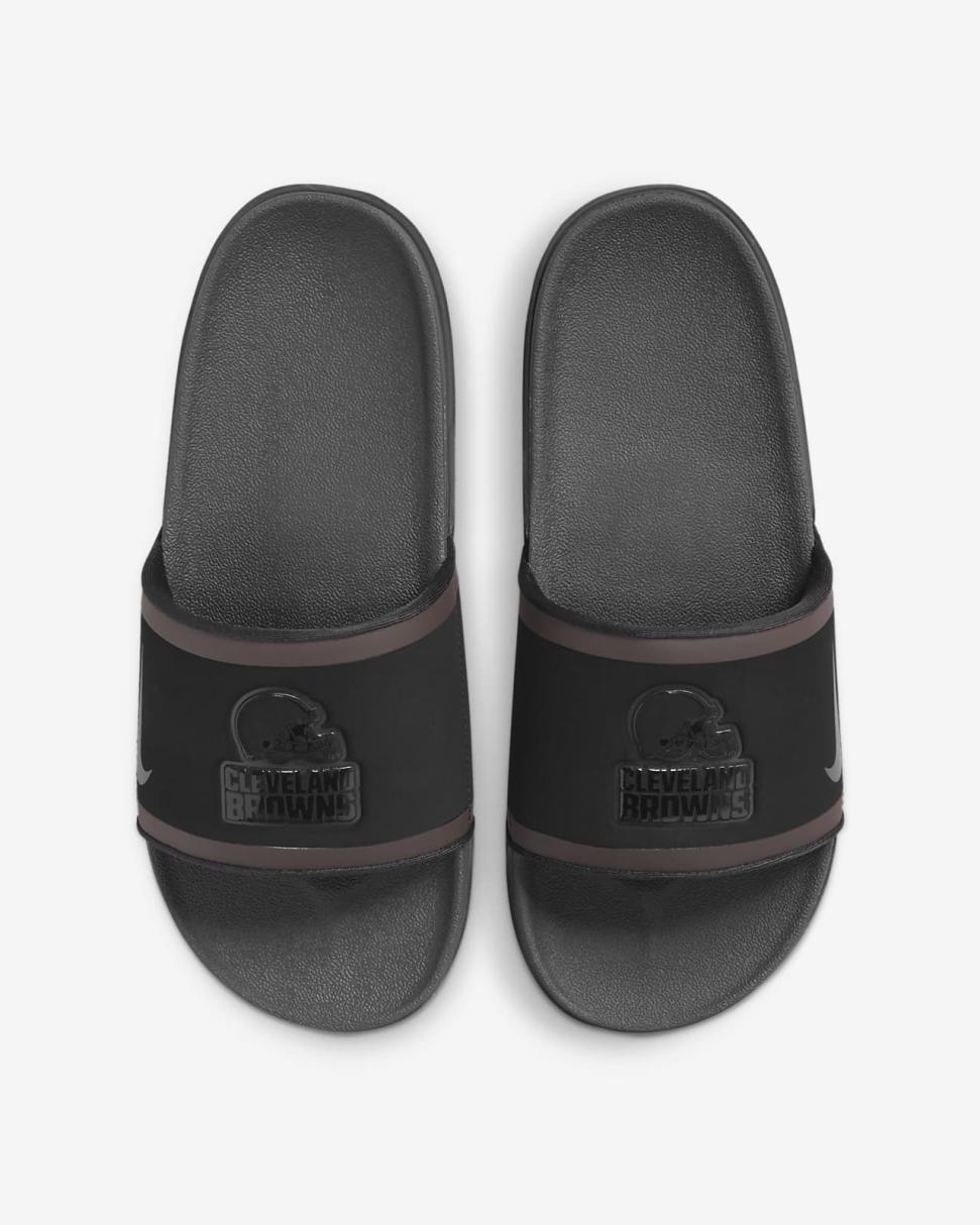 Nike Offcourt (NFL Cleveland Browns) Black/Team Orange/Seal Brown/Anthracite | Mens Nike Slides
