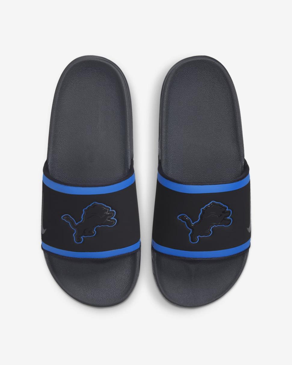Nike Offcourt (NFL Detroit Lions) Black/Battle Blue/Wolf Grey/Anthracite | Mens Nike Slides