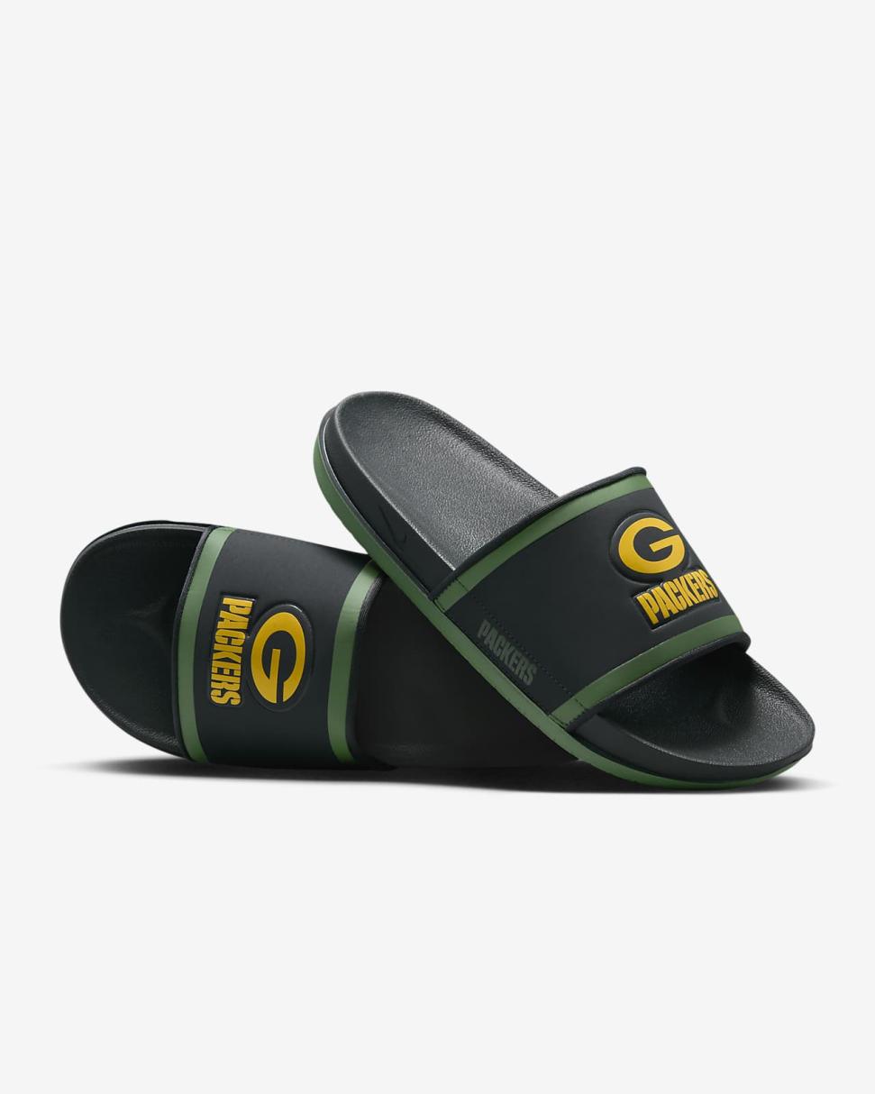 Nike Offcourt (NFL Green Bay Packers) Anthracite/Fir/University Gold | Mens Nike Slides