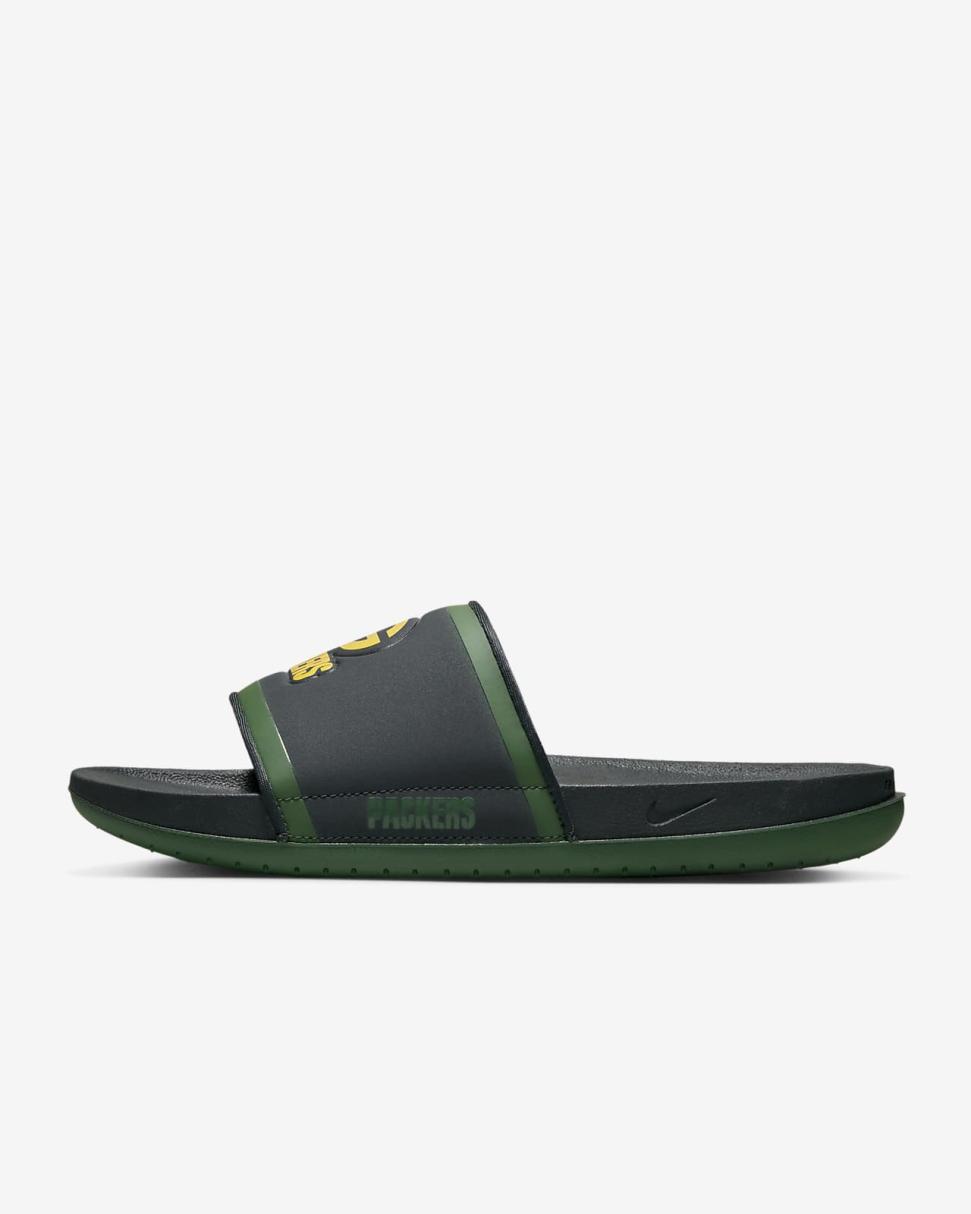 Nike Offcourt (NFL Green Bay Packers) Anthracite/Fir/University Gold | Mens Nike Slides