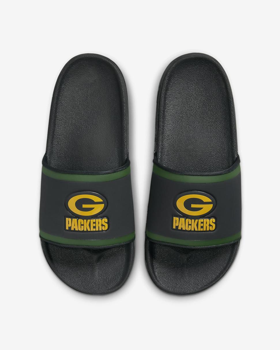 Nike Offcourt (NFL Green Bay Packers) Anthracite/Fir/University Gold | Mens Nike Slides