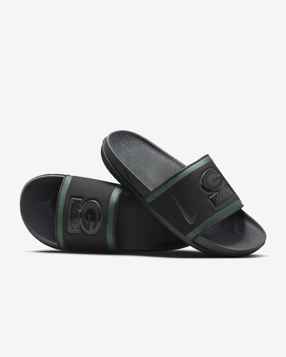 Nike Offcourt (NFL Green Bay Packers) Black/Fir/University Gold/Anthracite | Mens Nike Slides