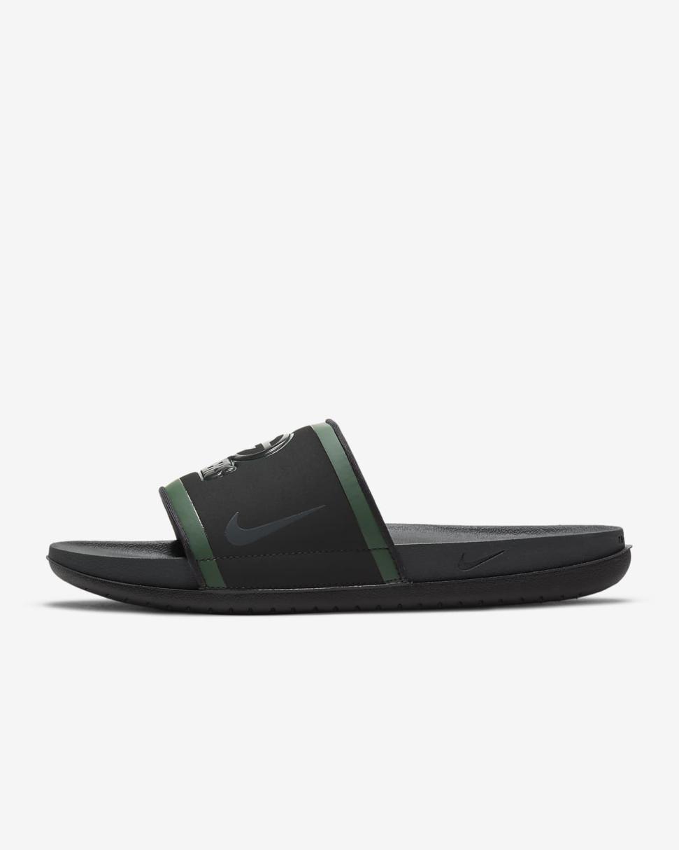 Nike Offcourt (NFL Green Bay Packers) Black/Fir/University Gold/Anthracite | Mens Nike Slides