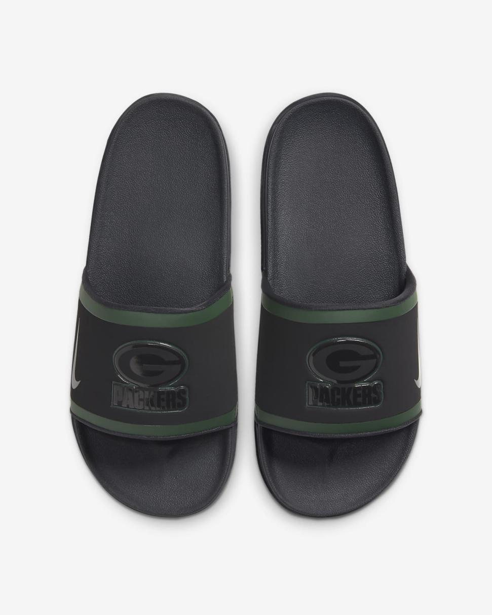Nike Offcourt (NFL Green Bay Packers) Black/Fir/University Gold/Anthracite | Mens Nike Slides