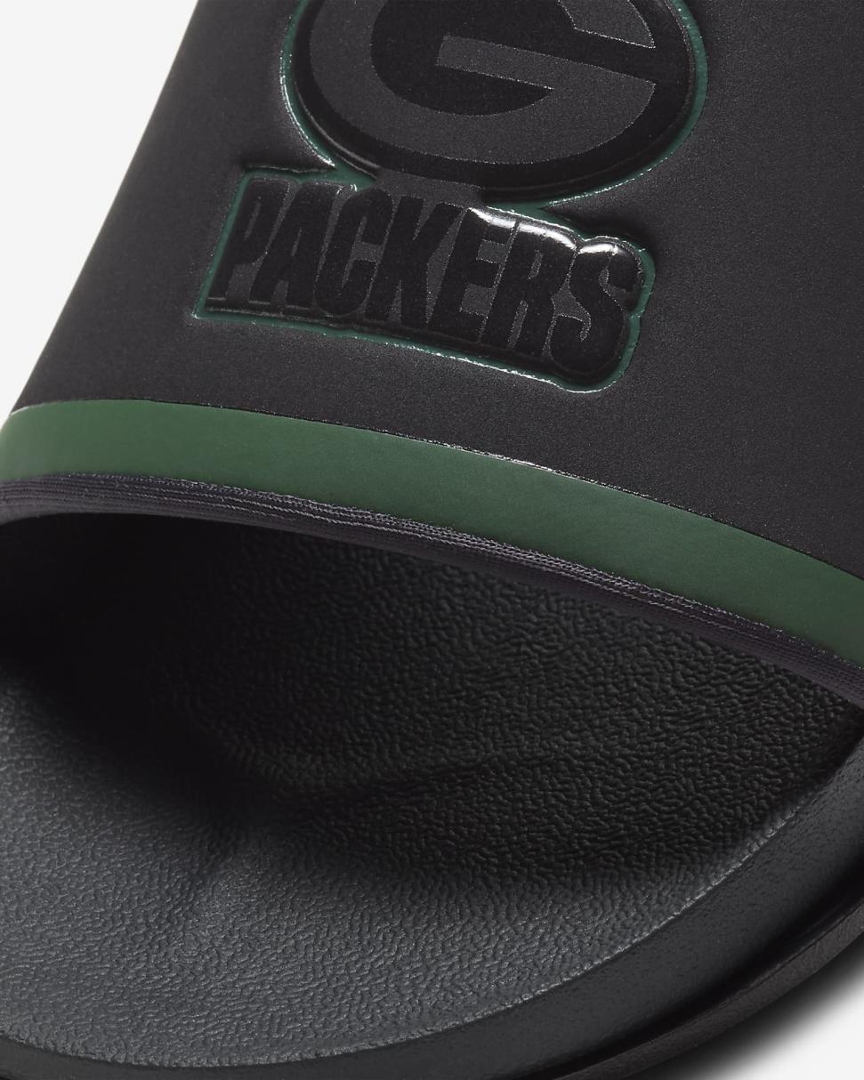 Nike Offcourt (NFL Green Bay Packers) Black/Fir/University Gold/Anthracite | Mens Nike Slides