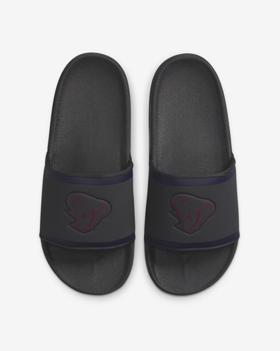 Nike Offcourt (NFL Houston Texans) Anthracite/Marine/Gym Red | Mens Nike Slides