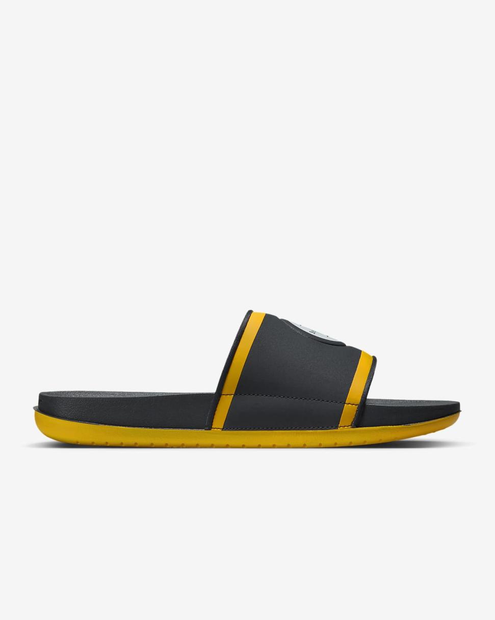 Nike Offcourt (NFL Pittsburgh Steelers) Anthracite/University Gold/White | Mens Nike Slides