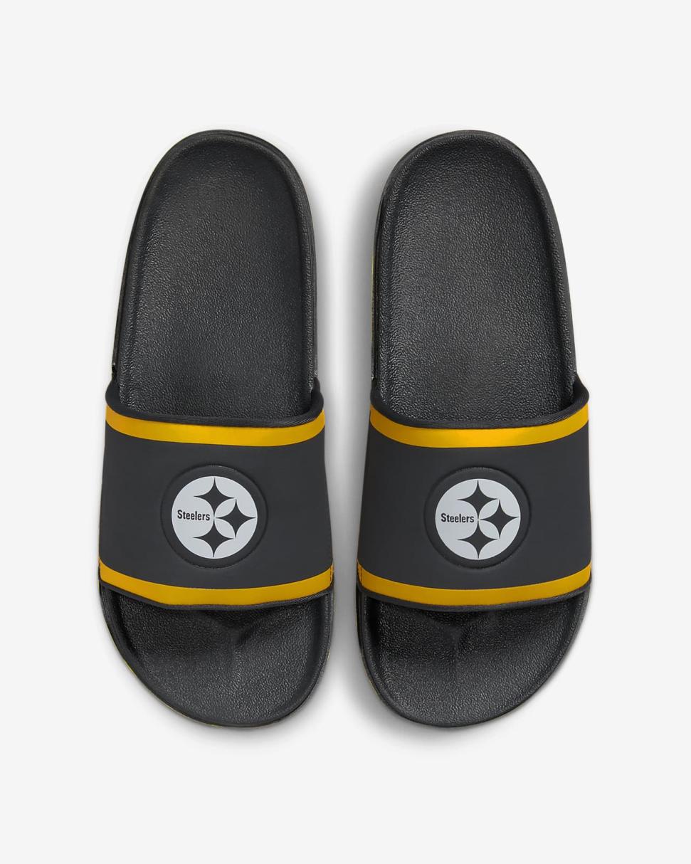 Nike Offcourt (NFL Pittsburgh Steelers) Anthracite/University Gold/White | Mens Nike Slides