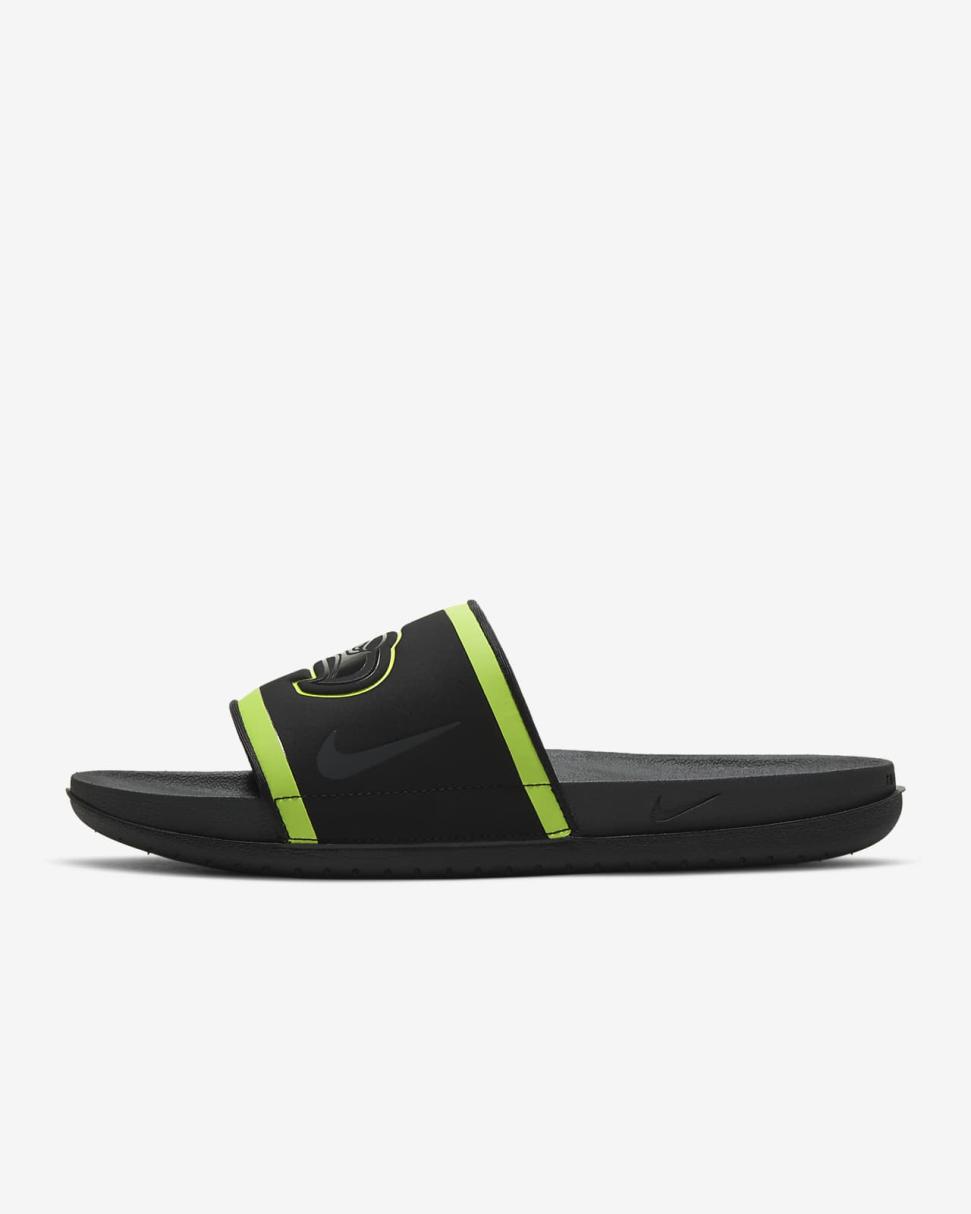 Nike Offcourt (NFL Seattle Seahawks) Black/Action Green/College Navy/Anthracite | Mens Nike Slides