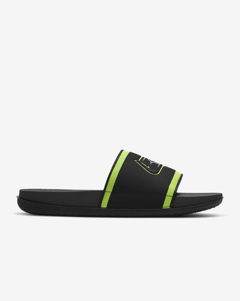 Nike Offcourt (NFL Seattle Seahawks) Black/Action Green/College Navy/Anthracite | Mens Nike Slides