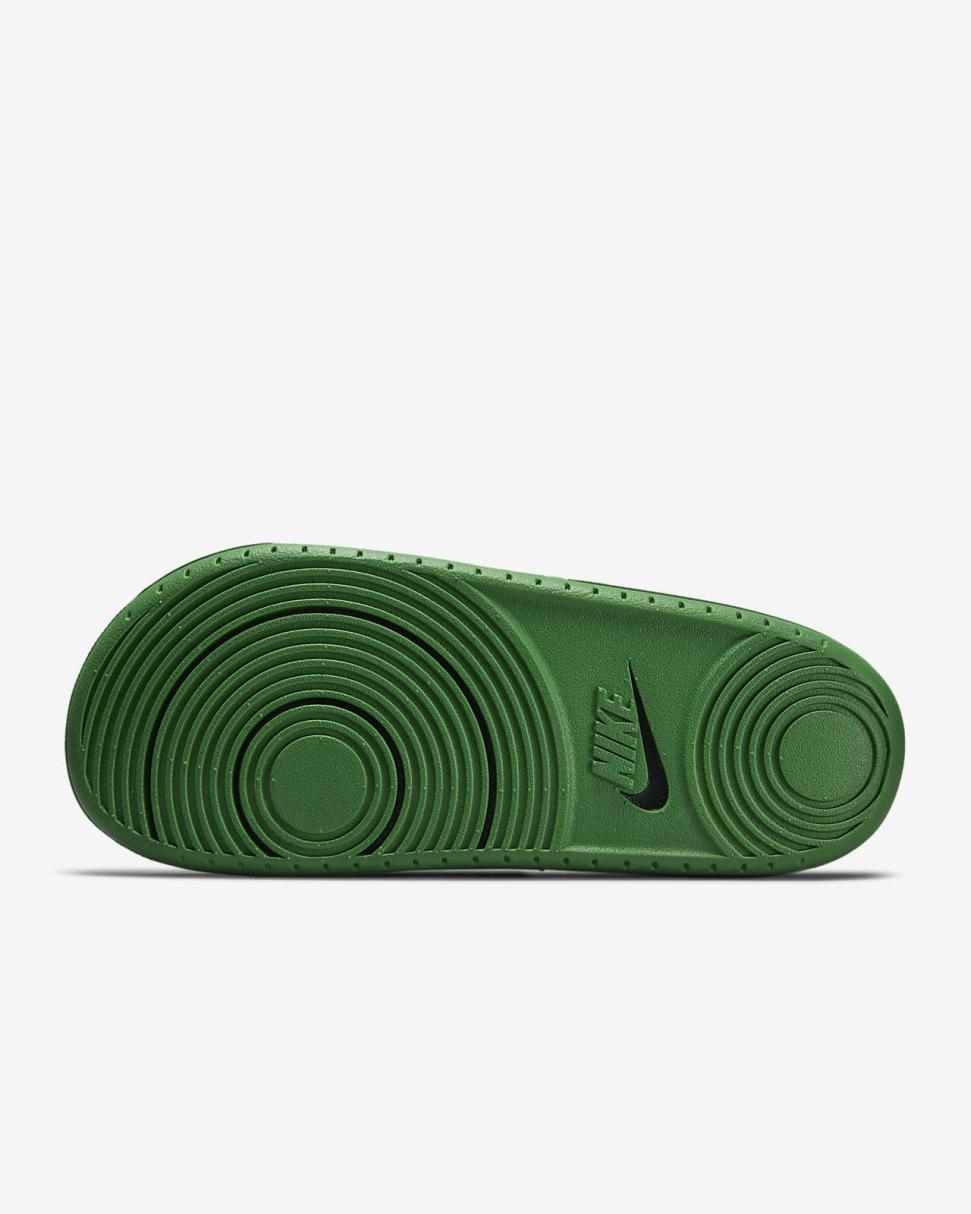 Nike Offcourt (Oregon) Black/Apple Green/Yellow Strike | Mens Nike Slides