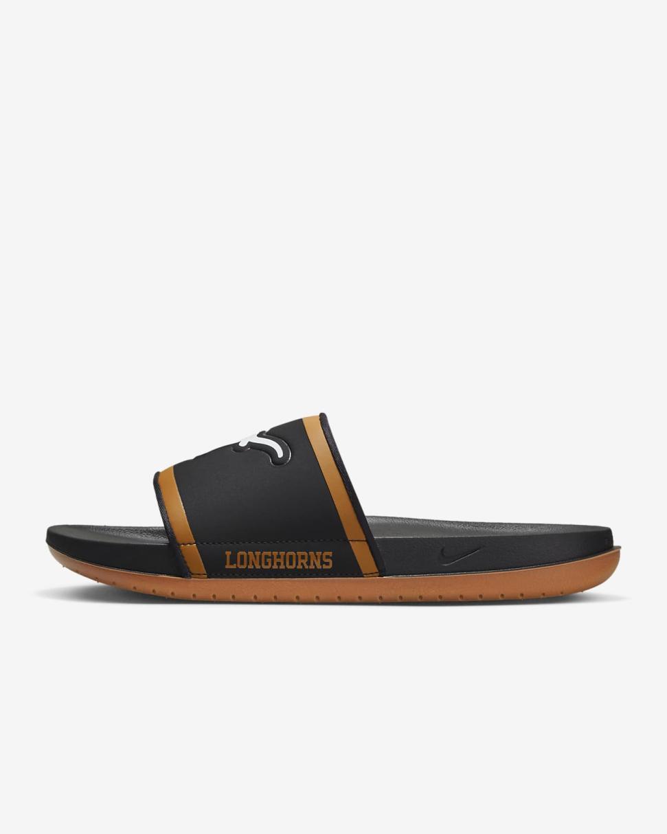Nike Offcourt (Texas) Black/Desert Orange/White | Mens Nike Slides