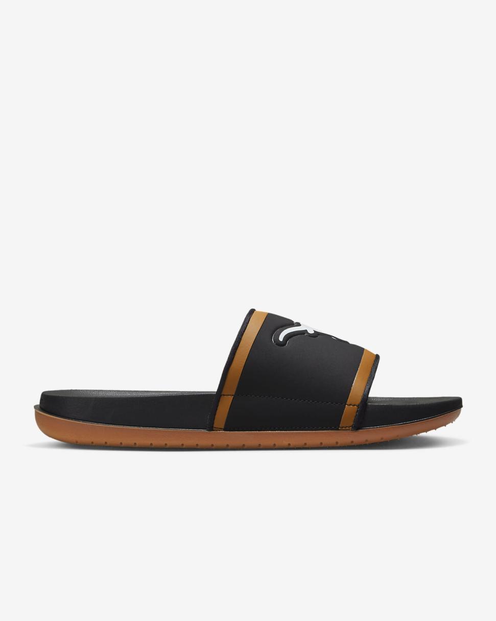 Nike Offcourt (Texas) Black/Desert Orange/White | Mens Nike Slides