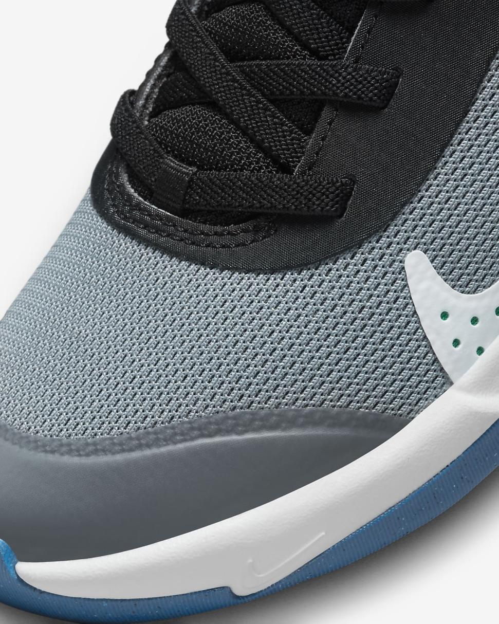 Nike Omni Multi-Court Cool Grey/Black/Light Crimson/Photo Blue | Kids Nike First Day Kicks