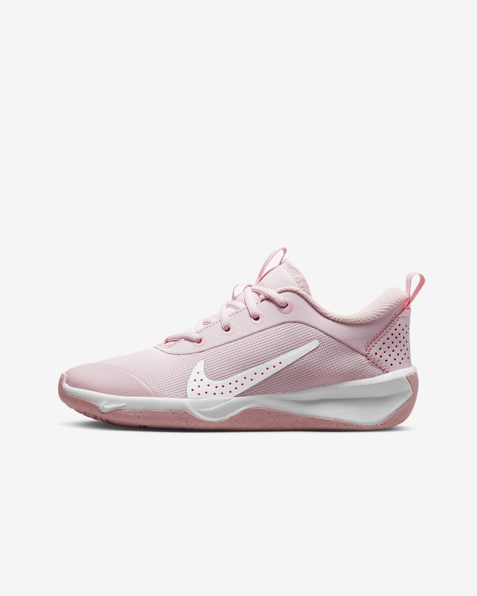 Nike Omni Multi-Court Pink Foam/Hyper Pink/Medium Soft Pink/White | Kids Nike First Day Kicks