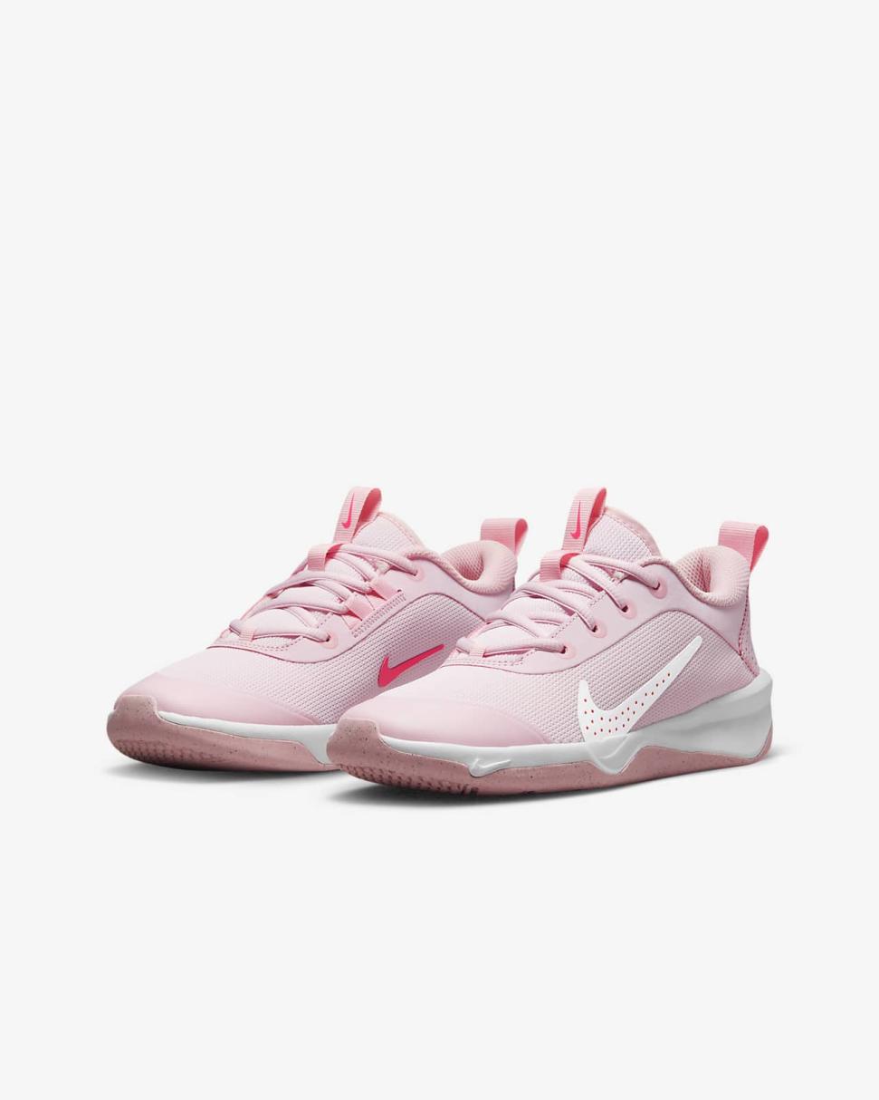Nike Omni Multi-Court Pink Foam/Hyper Pink/Medium Soft Pink/White | Kids Nike First Day Kicks