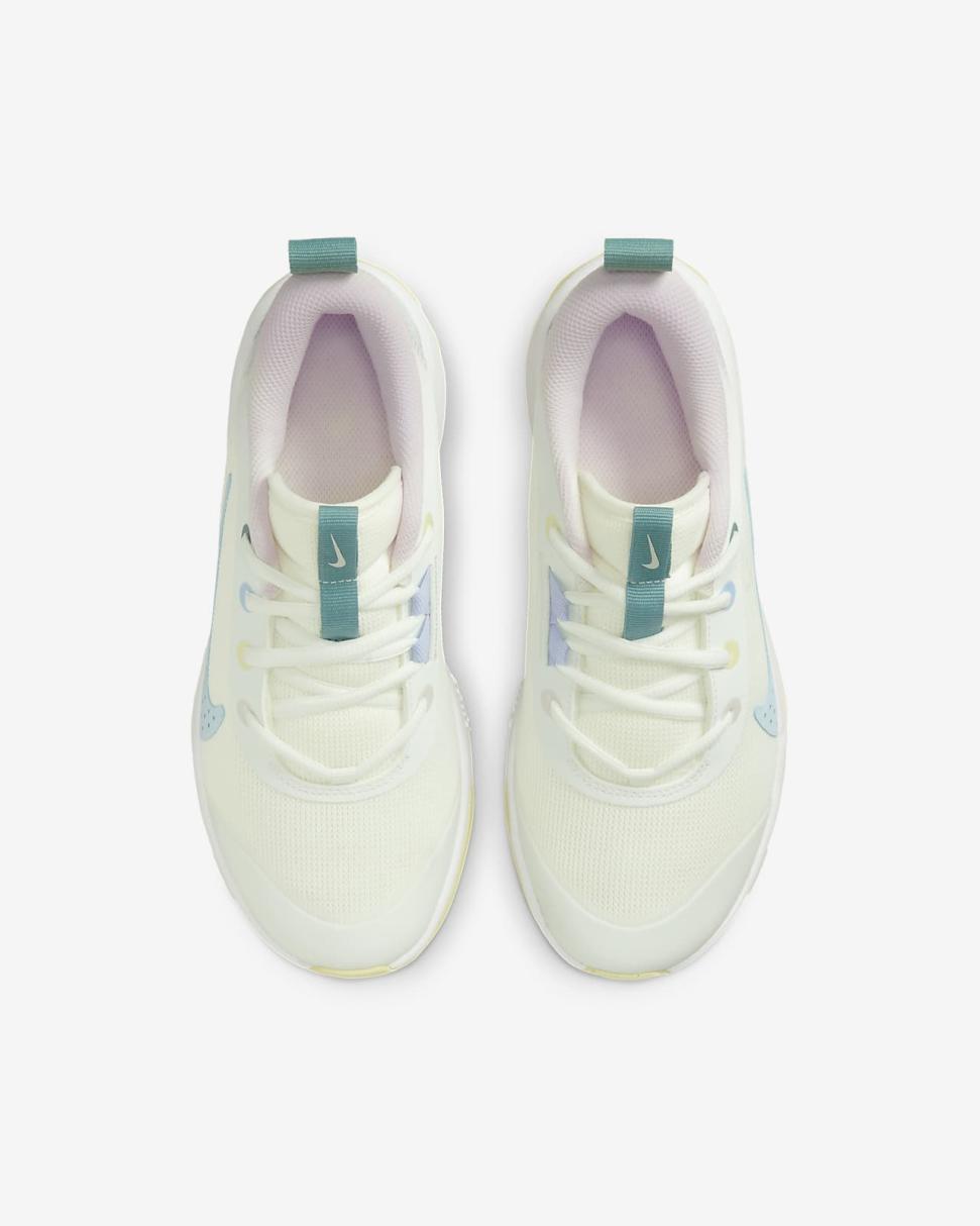 Nike Omni Multi-Court Summit White/Citron Tint/Mineral Teal/Cobalt Bliss | Kids Nike First Day Kicks