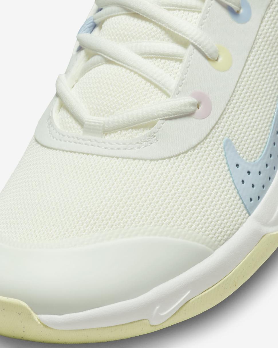 Nike Omni Multi-Court Summit White/Citron Tint/Mineral Teal/Cobalt Bliss | Kids Nike First Day Kicks