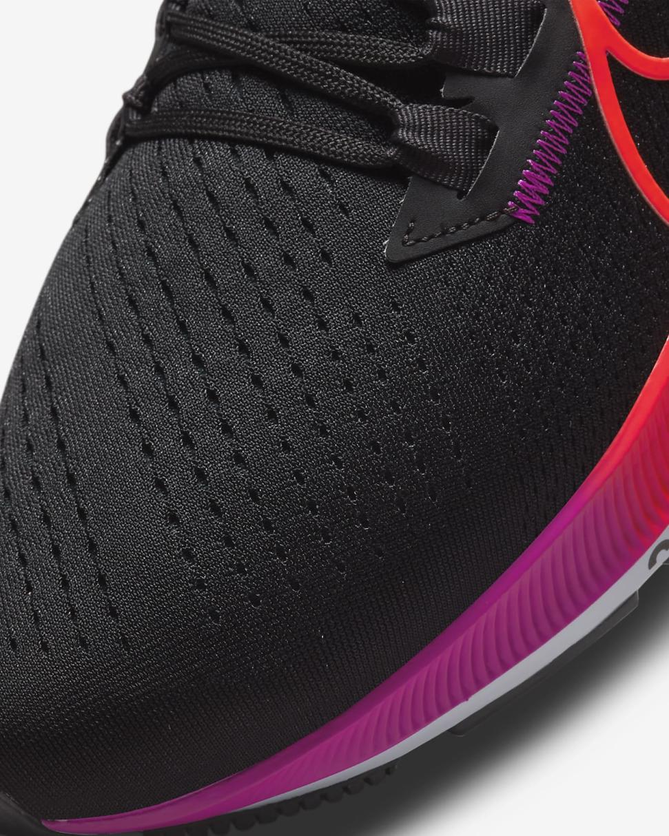 Nike Pegasus 38 Black/Off Noir/Hyper Violet/Flash Crimson | Mens Nike Running