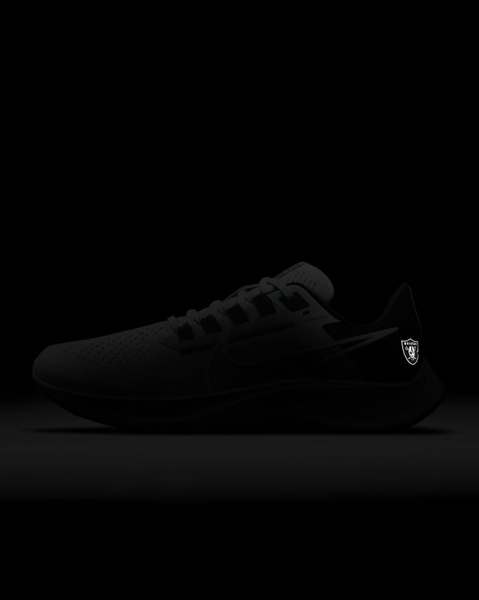 Nike Pegasus 38 (NFL Las Vegas Raiders) Field Silver/Black/White | Mens Nike Running