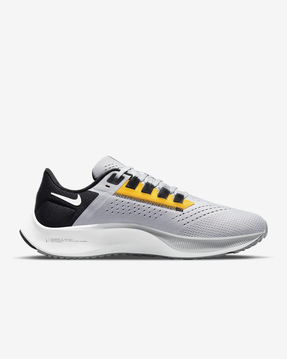 Nike Pegasus 38 (NFL Pittsburgh Steelers) Wolf Grey/Black/University Gold/White | Mens Nike Running