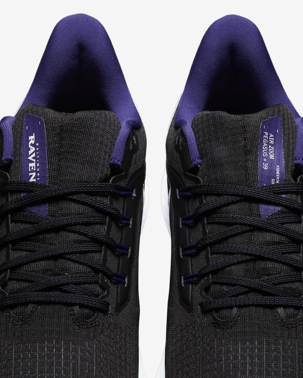 Nike Pegasus 39 (NFL Baltimore Ravens) Black/Black/Court Purple/White | Mens Nike Running