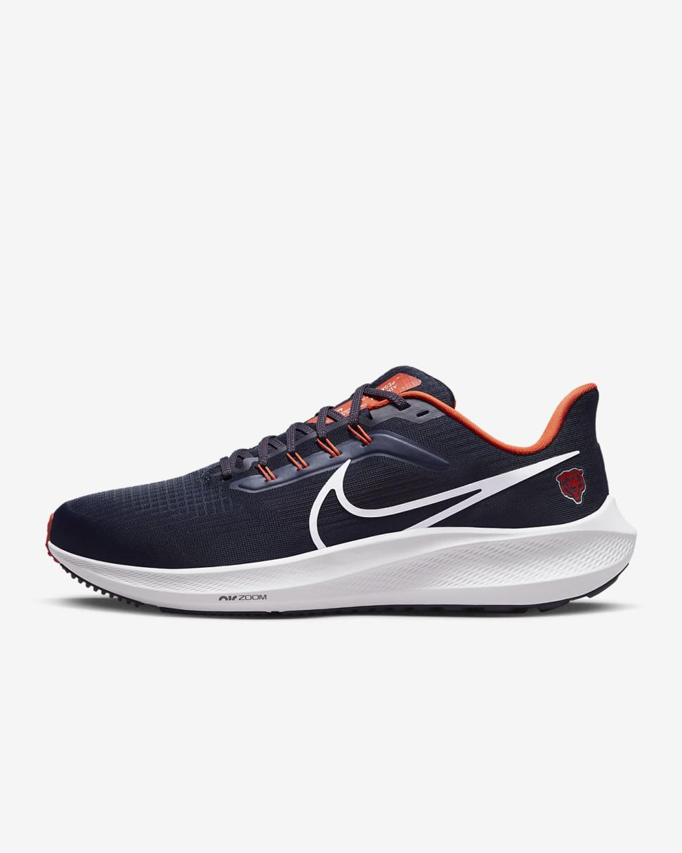 Nike Pegasus 39 (NFL Chicago Bears) Marine/Marine/University Orange/White | Mens Nike Running