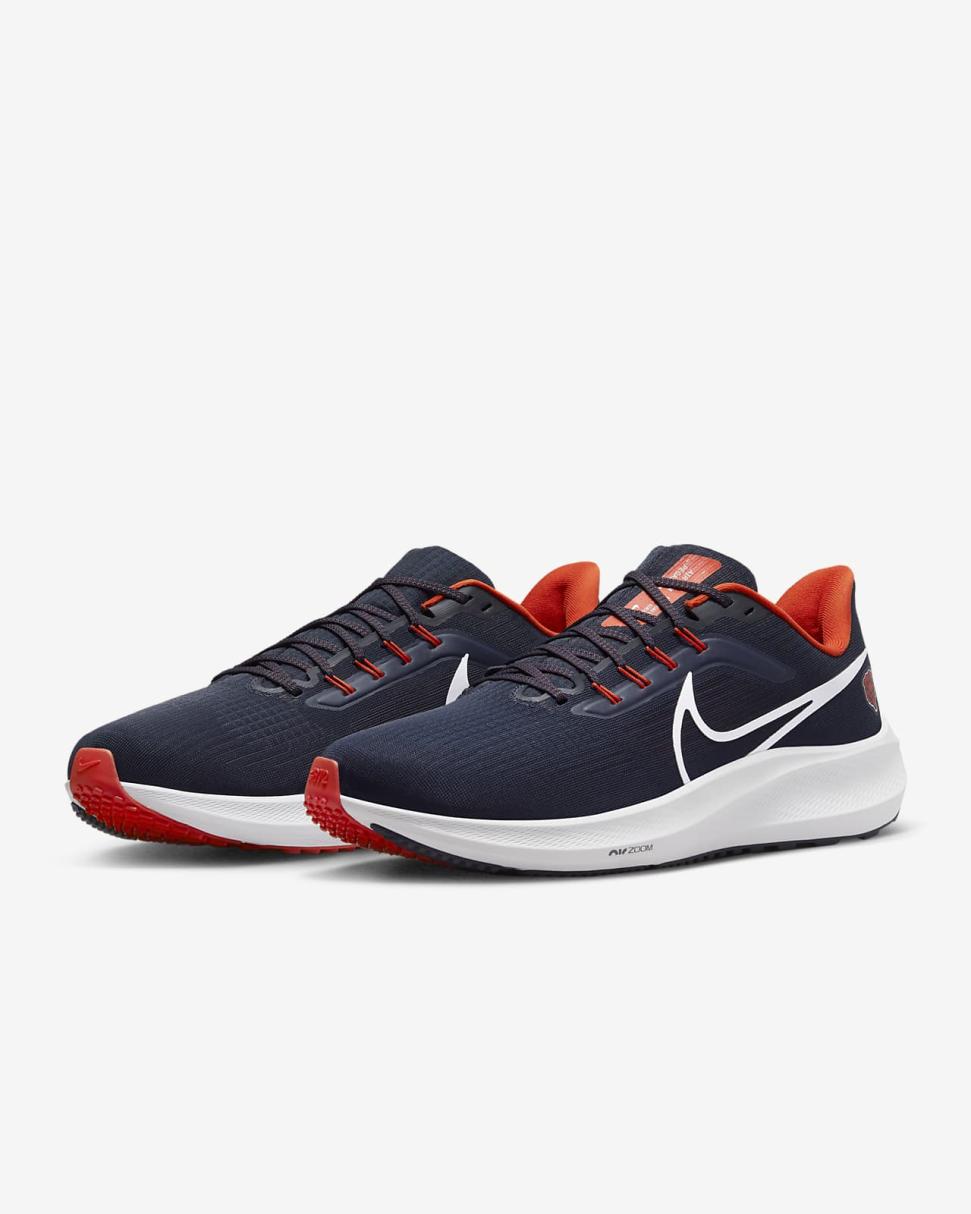 Nike Pegasus 39 (NFL Chicago Bears) Marine/Marine/University Orange/White | Mens Nike Running