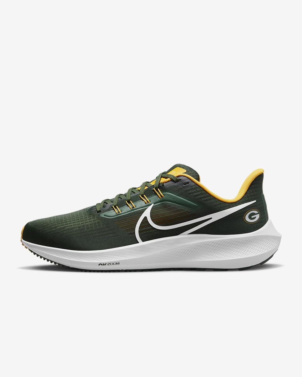 Nike Pegasus 39 (NFL Green Bay Packers) Fir/Fir/University Gold/White | Mens Nike Running