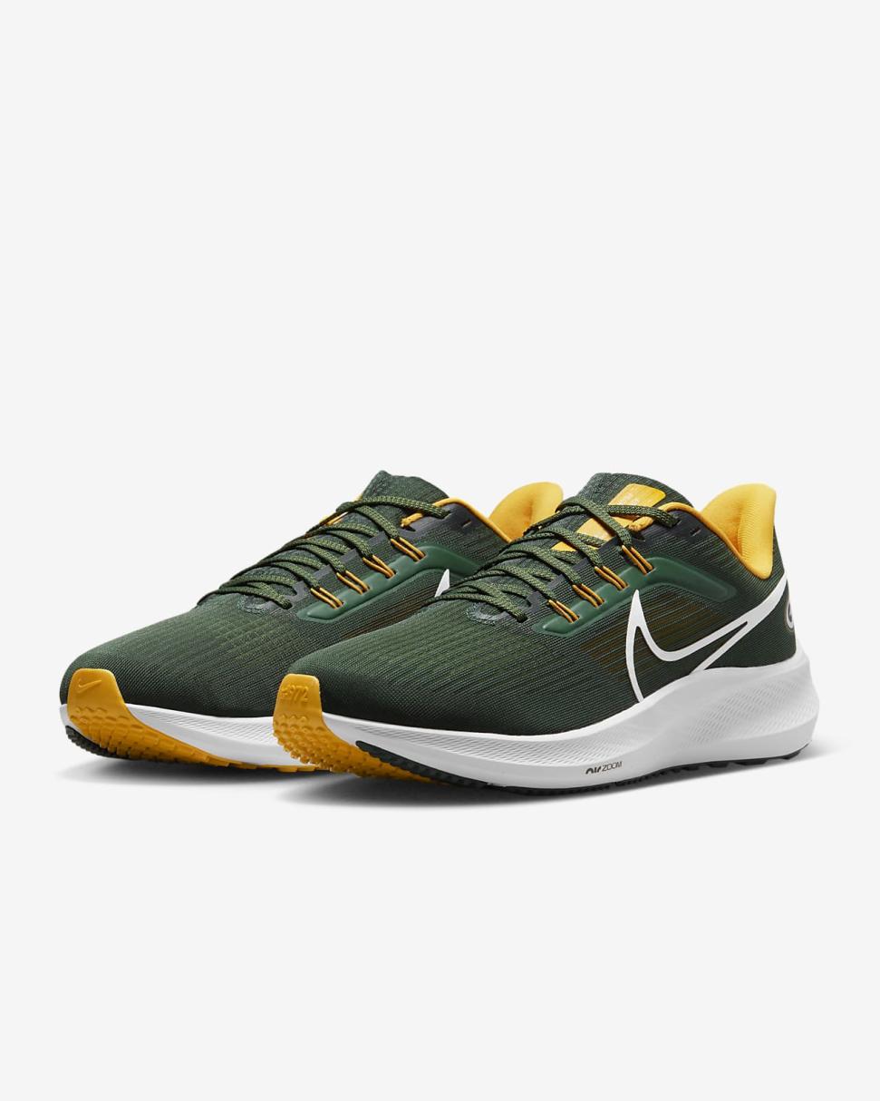 Nike Pegasus 39 (NFL Green Bay Packers) Fir/Fir/University Gold/White | Mens Nike Running