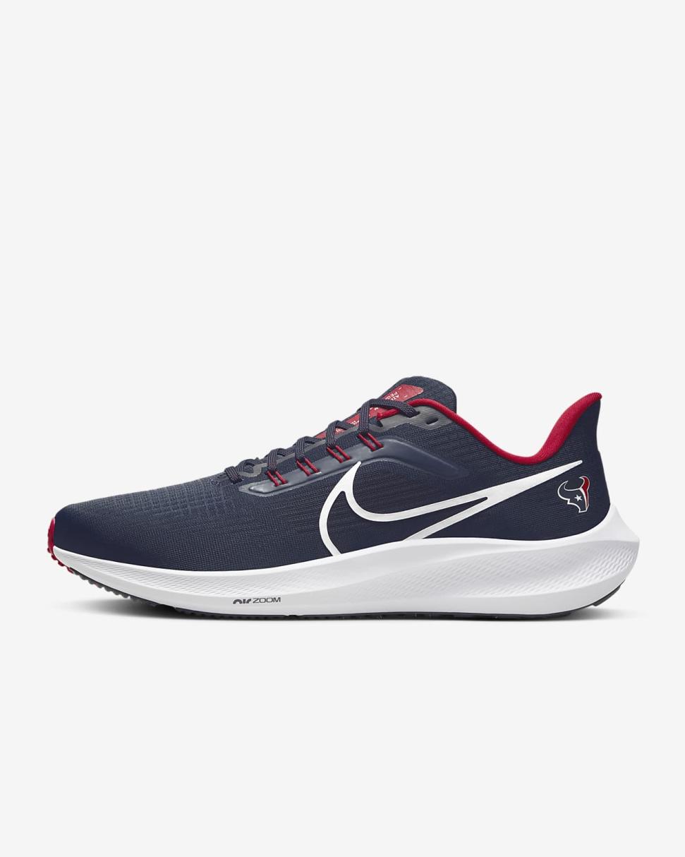 Nike Pegasus 39 (NFL Houston Texans) Marine/Marine/Gym Red/White | Mens Nike Running