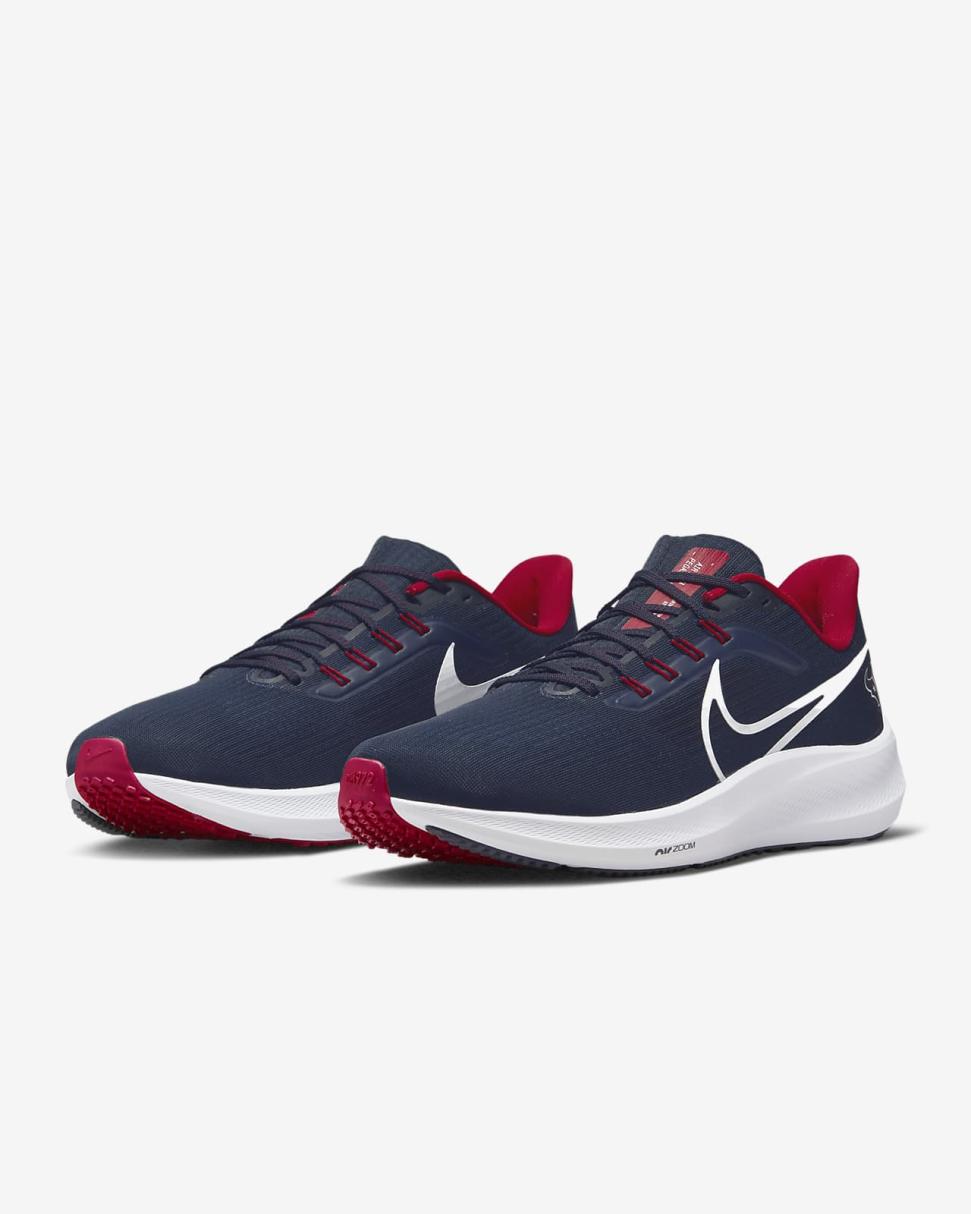 Nike Pegasus 39 (NFL Houston Texans) Marine/Marine/Gym Red/White | Mens Nike Running