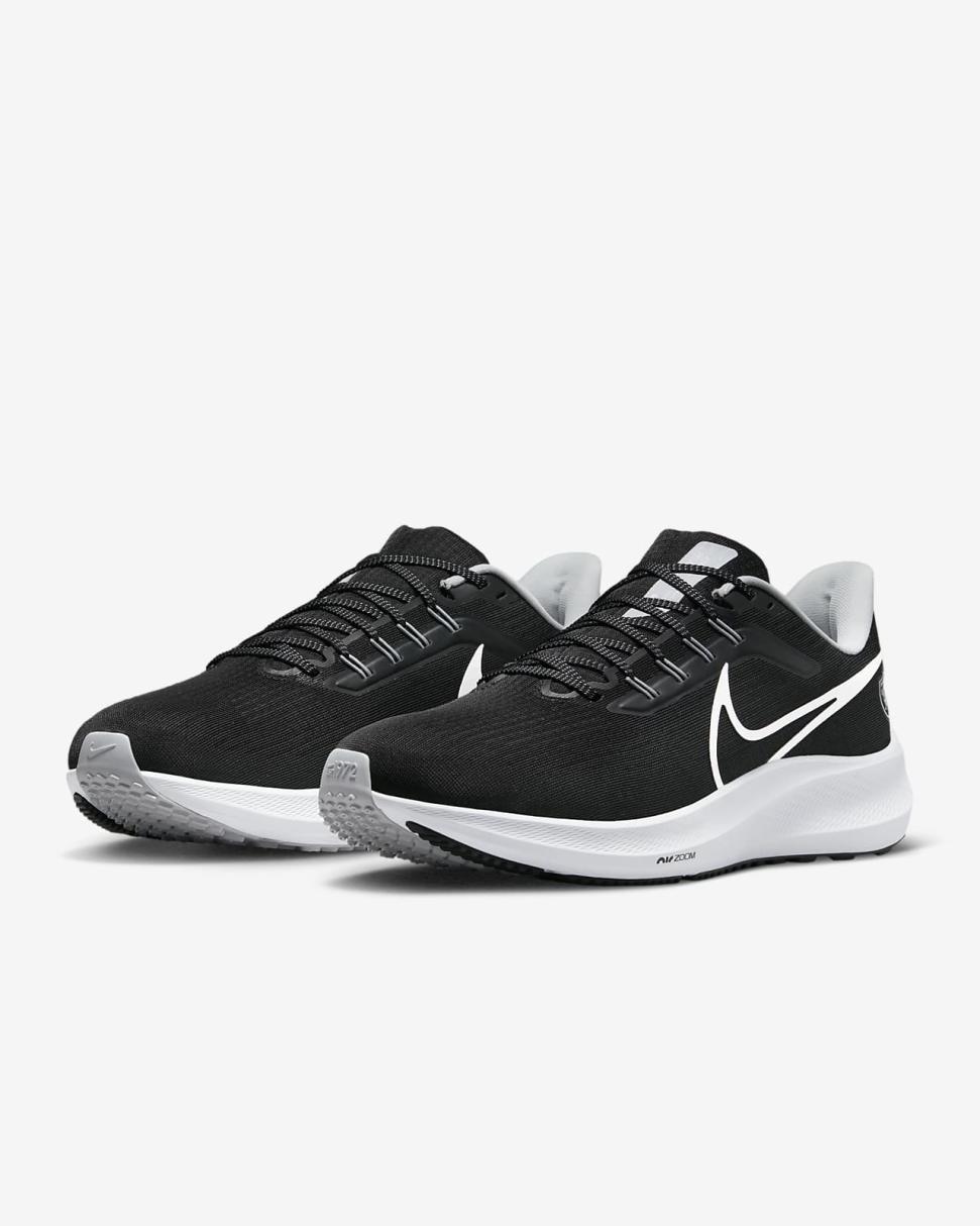 Nike Pegasus 39 (NFL Las Vegas Raiders) Black/Black/Field Silver/White | Mens Nike Running