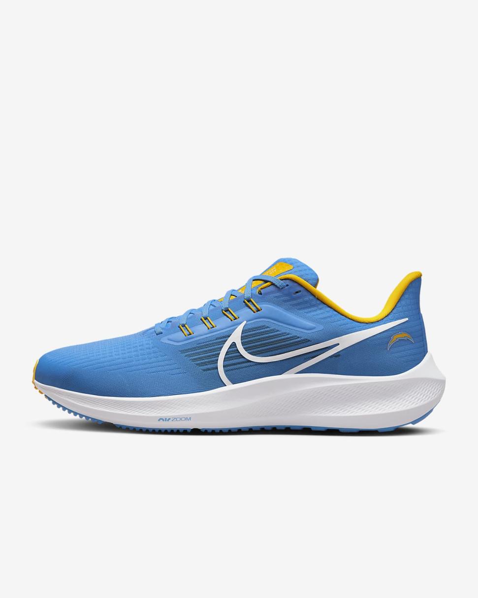 Nike Pegasus 39 (NFL Los Angeles Chargers) Italy Blue/Italy Blue/University Gold/White | Mens Nike Running