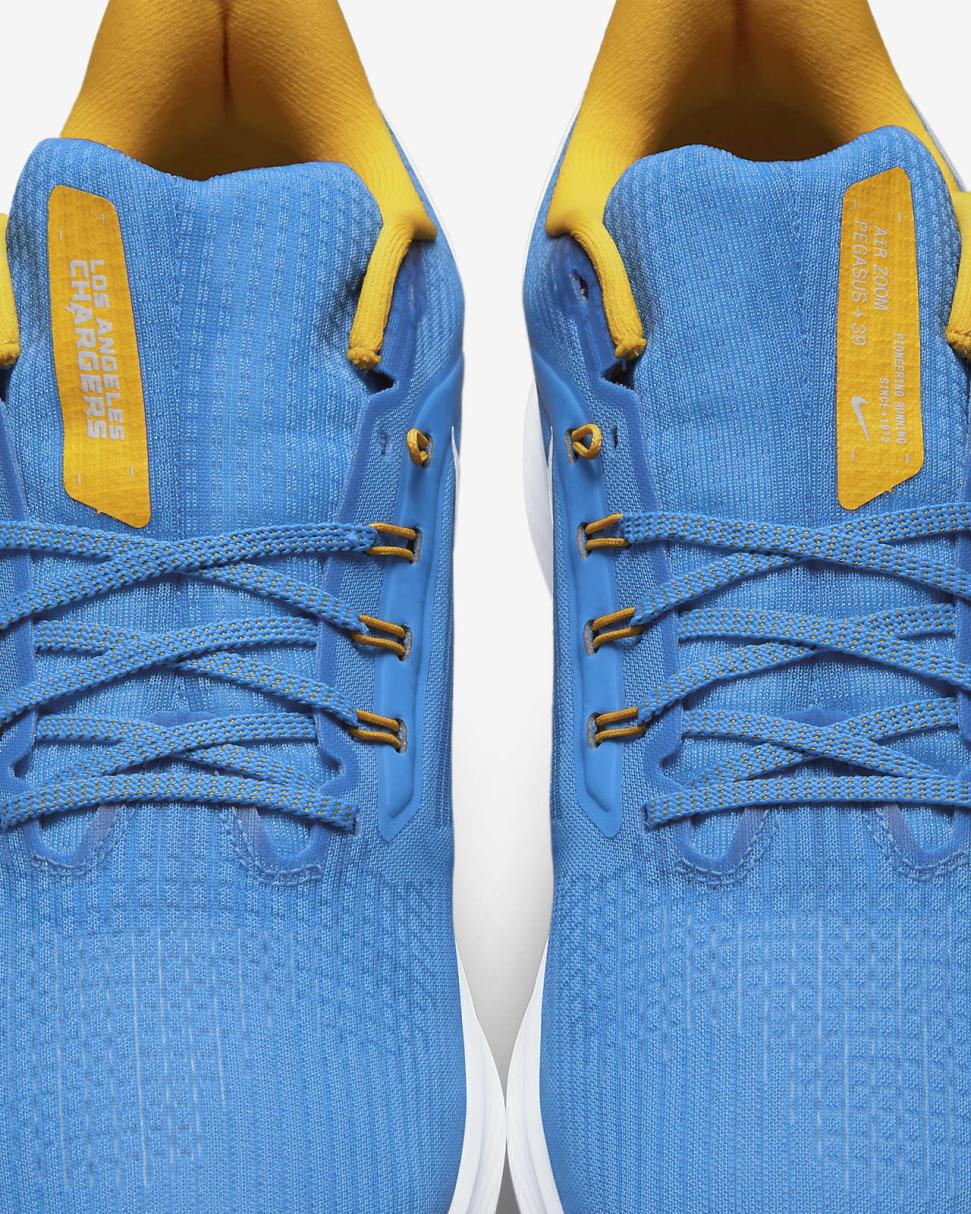 Nike Pegasus 39 (NFL Los Angeles Chargers) Italy Blue/Italy Blue/University Gold/White | Mens Nike Running