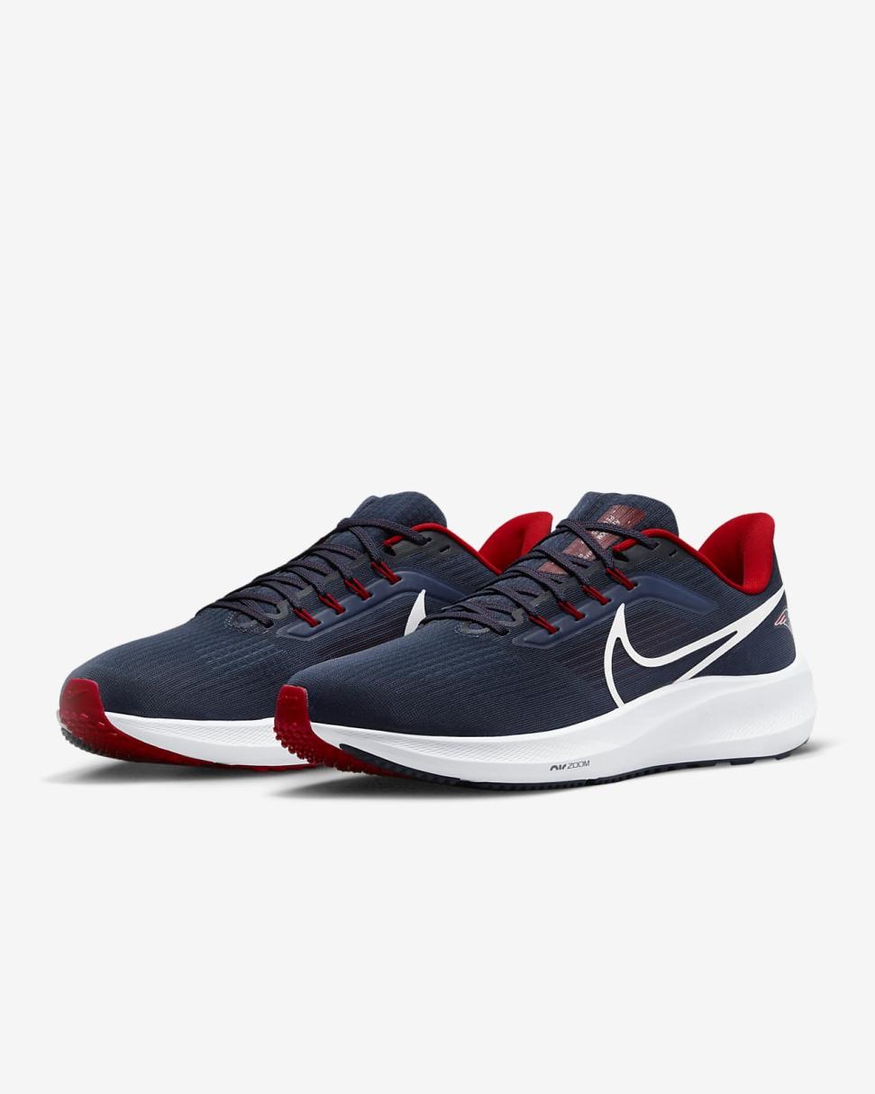Nike Pegasus 39 (NFL New England Patriots) College Navy/College Navy/University Red/White | Mens Nike Running